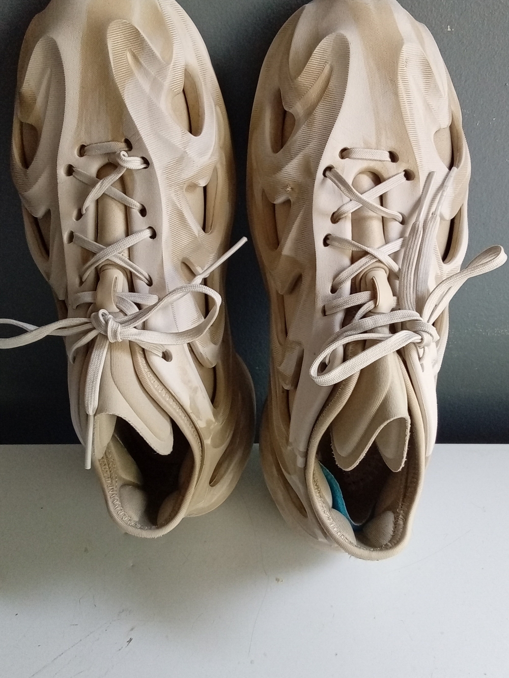 Adidas AdiFOM Q Beige Sand Sculpted Foam Sneakers HP6582 Men's Athletic Shoes